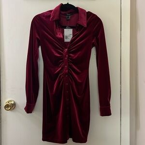 Red velvet dress